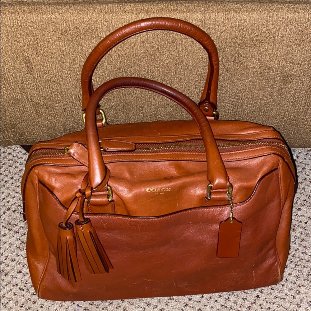PRICE JUST REDUCED: Used Brown Leather Coach Bag